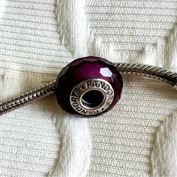 Pandora sterling silver & glass charm. - Picture 1 of 1